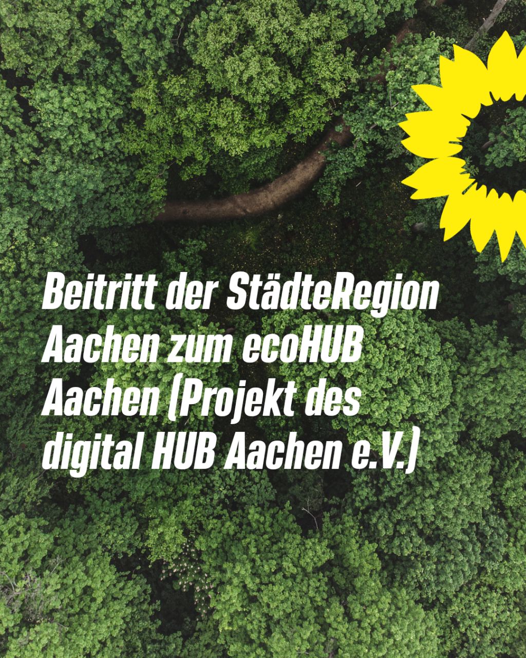 Die Grünen Kreisverband Aachen Beitritt der StädteRegion zum ecoHUB
